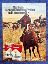 Marlboro Zigaretten, originale Werbung aus 1977    Reiter mit Lasso