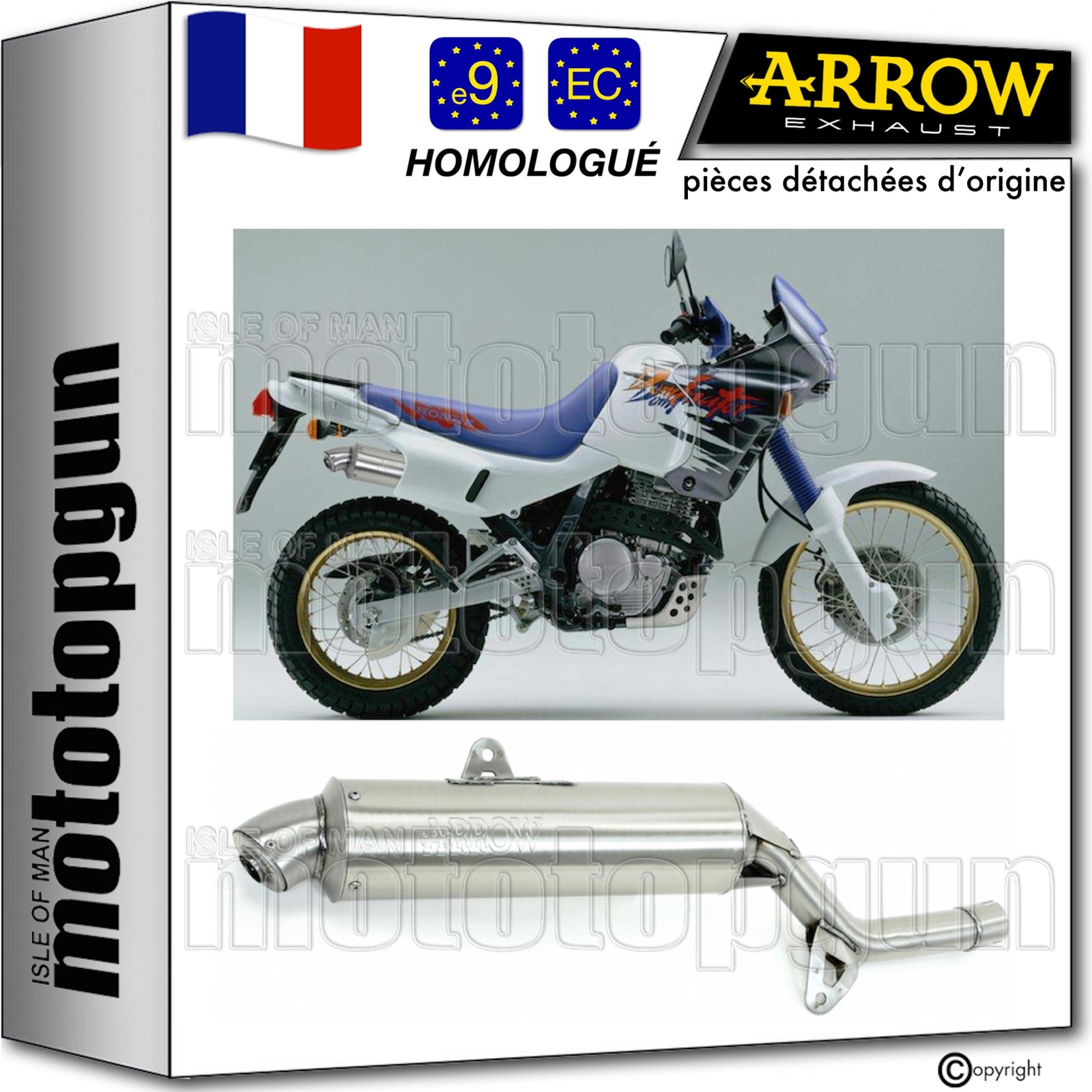 Echappement Arrow Honda Dominator 1994 pour restauration moto trail