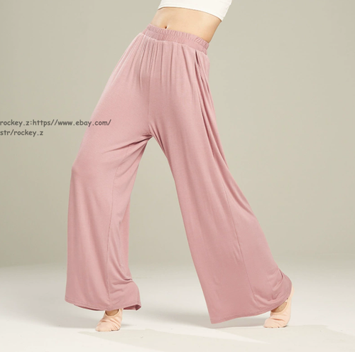 Womens Modal Cotton Soft Yoga Pants High Waist Strench Sports Dance Harem Pants - Picture 4 of 27