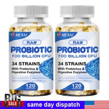 2X Digestive Enzymes Prebiotic  Probiotics Gas, Constipation  Bloating Relief