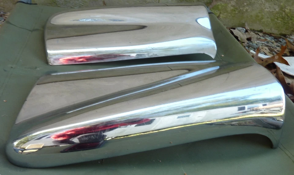 1957 57 Chrysler Imperial Rear Bumper Extensions Pair LH RH Left Right Mopar OEM Foto 4 de 4
