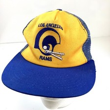 Vintage 1980s NFL Los Angeles Rams Mesh Snapback Trucker Hat Cap St Louis