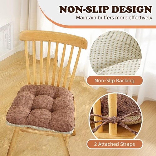 Chair Cushions for Dining Chairs 4 Pack Indoor Kitchen Seat Cushions U Shape ... - Picture 5 of 7