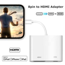 iPhone to HDMI Adapter 1080P Screen Converter for iOS16 to Projector/Monitor