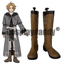 IN STOCK Mushoku Tensei Rudy Rudeus Greyrat Cosplay Shoes Anime S2C2 Brown Boots