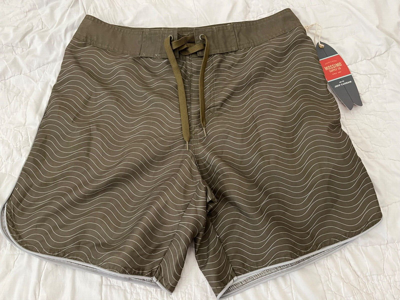 Men's MOSSIMO board shorts size 30 olive Jeff Canham design