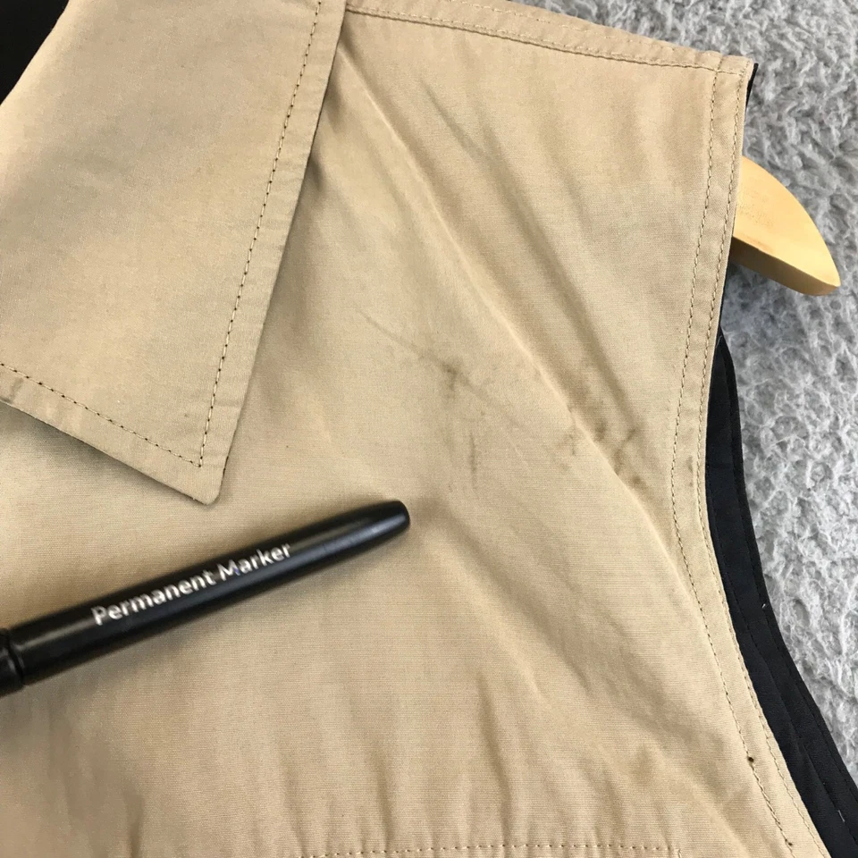 Chaleco de pesca reversible Orvis negro/tostado con cordón en la cintura - XL para hombre Foto 3 de 4