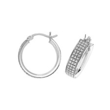 Sterlingsilber Creolen Ohrringe