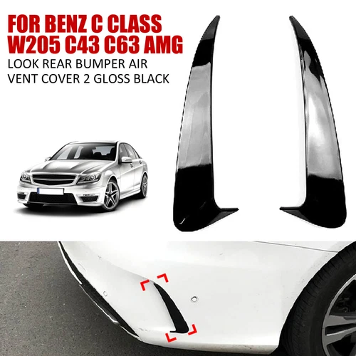 Parachoques trasero aletas para Mercedes Benz W205 C43 C63 AMG Carbon Aero Flaps - Imagen 1 de 16