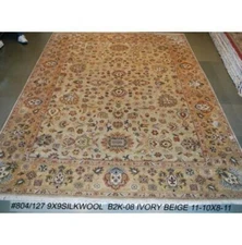 Harooni Rugs Fascinating 9x12 Handmade Silk & Wool Indian PIX-804-127