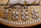1888 Indian Head Cent - FINE SNOW-18, POLIQUIN PLATE, REPUNCHED DATE (K527)