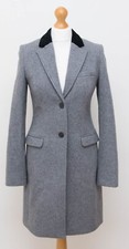 Wool blend Mid length Velvet Collar Coat Size 8 UK Jack Wills VGC