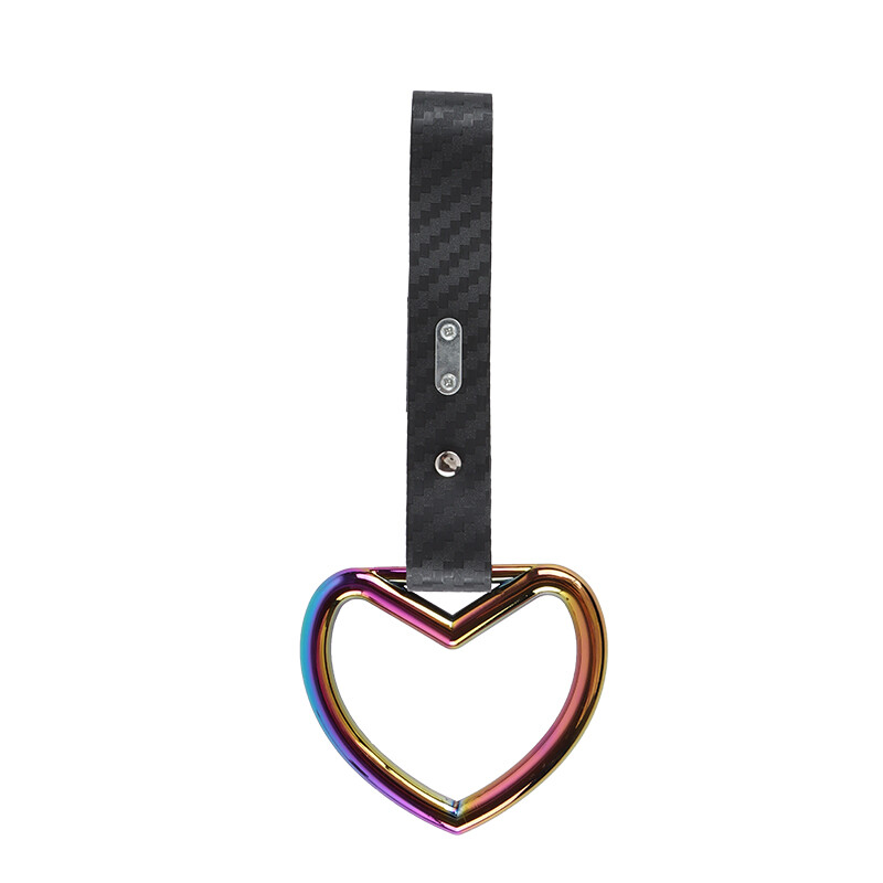 2 Anelli Tsurikawa A Forma Di Cuore Per Auto - Maniglia Paraurti Posteriore, Decorazione Interna, Sicurezza, Per SUV, Auto, Bus