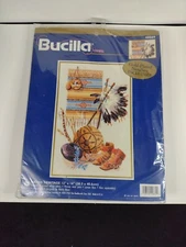 1994 Bucilla, "NATIVE HERITAGE" Crewel Needlecraft Kit 40869 Art by Rossi 