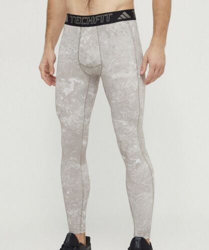 Adidas TechFit AllOver Print Men's Size M Medium Tight Compression Pants #225
