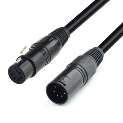 DMX-512 XLR 5-Pin Male to Female DMX Cable 10 Ft Ideal for Lighting Control