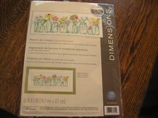 Dimensions Counted Cross Stitch Kit 70-35310 MASON JAR LINEUP 18" x 7" NIP