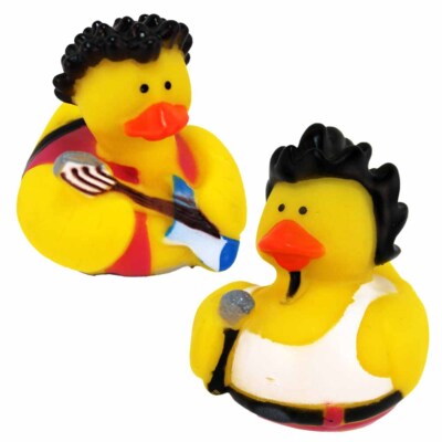 Rockstar Badeente - ca. 5 cm Gummiente Quietscheente 