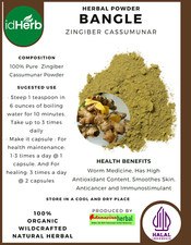 50-500 gr POWDER ZINGIBER CASSUMUNAR BANGLE ORGANIC NATURAL HERBAL HERBS