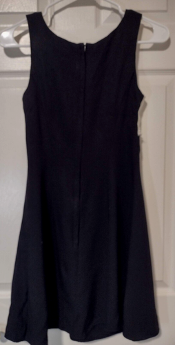 VTG Jessica McClintok Gunne Sax Dress Short Sexy Black White 3/4 - Picture 2 of 4