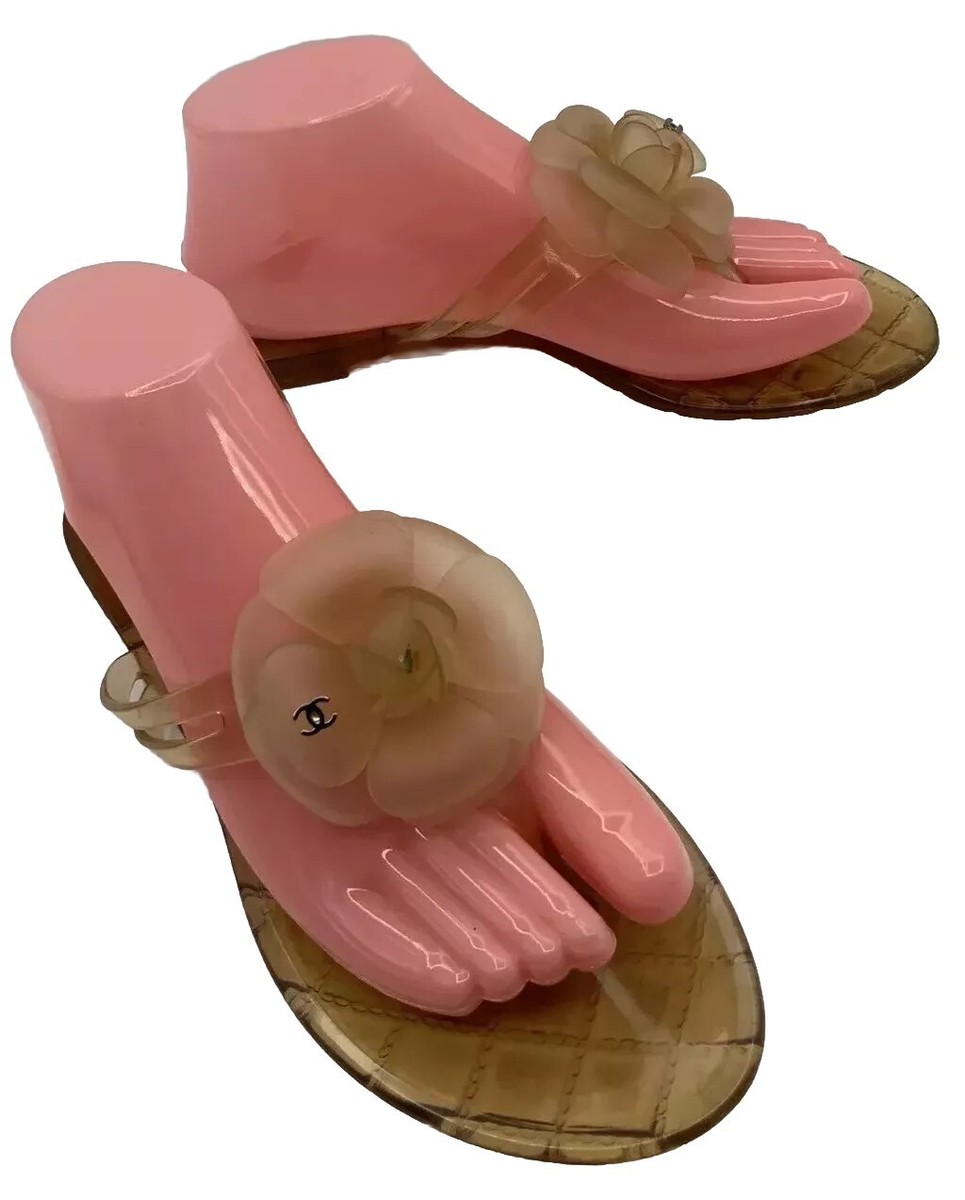 CHANEL フラワー装飾フラットサンダル Chanel sandals camellia flower - Gem