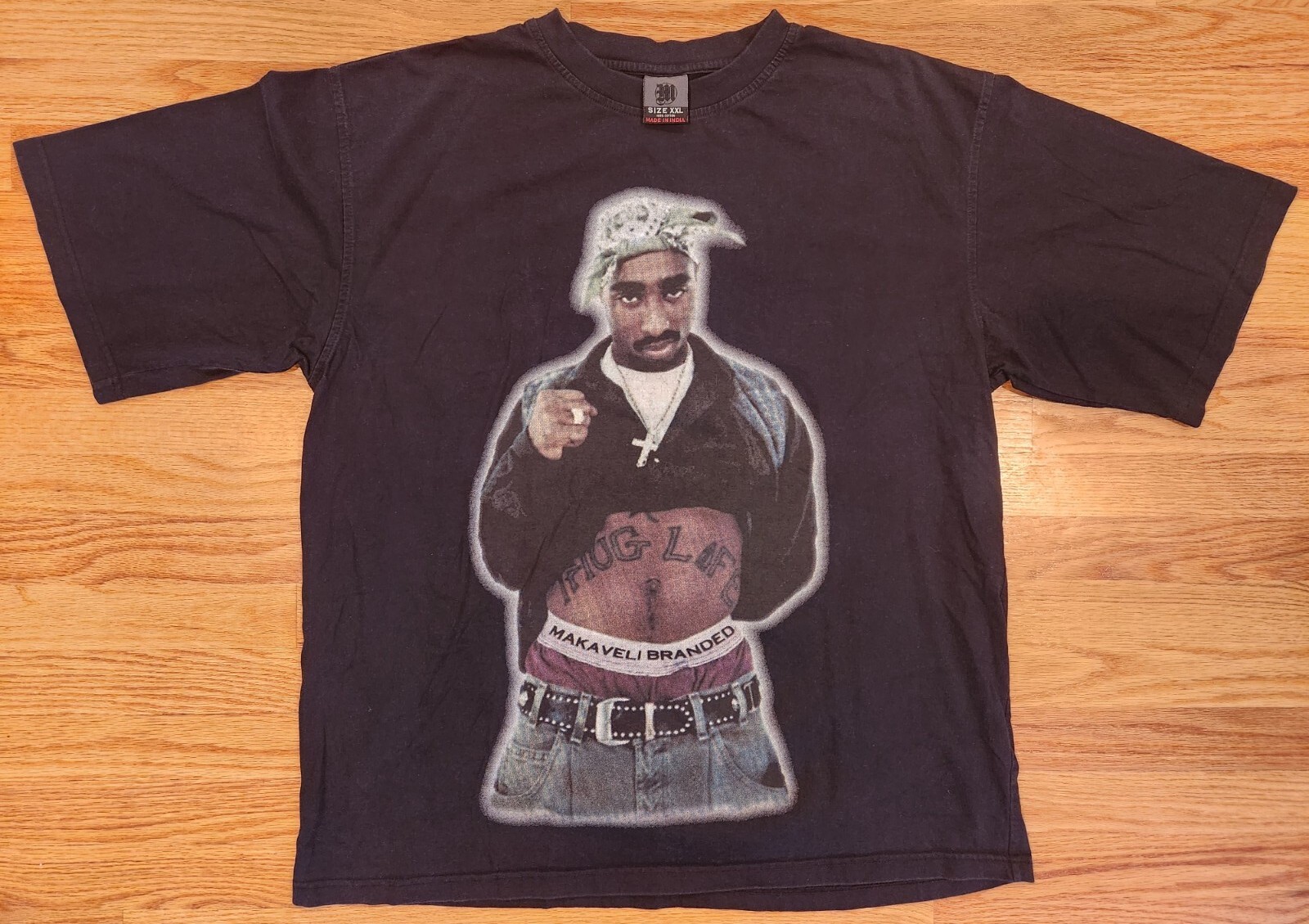 FILA Camicia rap Tupac Makaveli anni '90 XXL usata 2Pac teppista vita braccio della morte interscopio