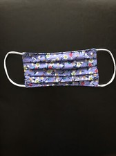 Face Mask - Pleated style with Flower Prints Cotton/Cloth/Washable
