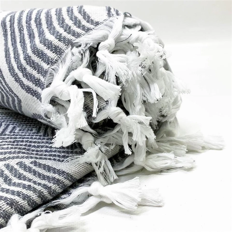 Swave Sofaüberwurf mit Fransen, große Tagesdecke 290 x 190 cm, Mehrzweckdecke, - Bild 2 von 4