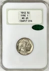 1913 BUFFALO NICKEL TYPE 1 NGC & CAC MS65 RARE GOLD EMBOSSED NGC SEAL