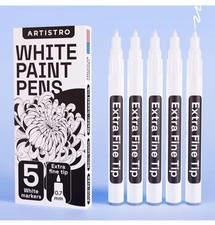 ARTISTRO White Paint Pen for Rock Painting Stone Ceramic Glass Wood Tire Fabr