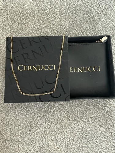 3mm Figaro Chain Gold Plated 16 Inches from Cernucci - Picture 1 of 3
