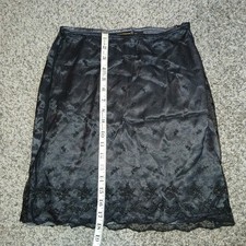 Express Y2K Black Floral Lace Mini Skirt Size 3/4 Holiday