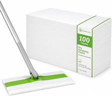 100 Count Dry Sweeping Cloths - Disposable Mop Pads Refills Compatible with 10-1