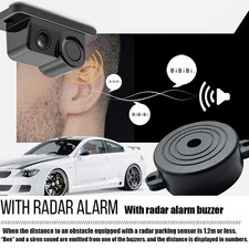 Car Camera Parking Sensor Combo 720P 170  Wide Angle Distance Display IP67