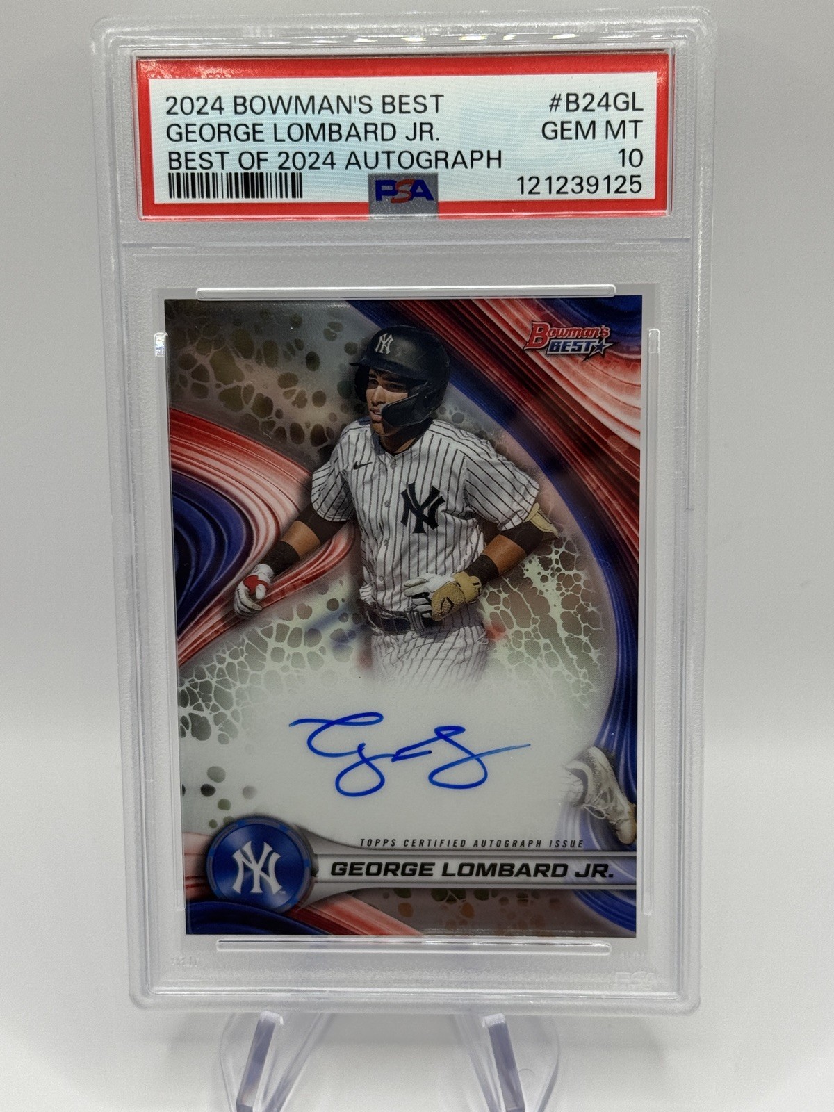 2024 Bowman's Best George Lombard Jr. Auto #B24GL PSA 10