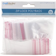 Craft Medley Ziplock Polybags 180/Pkg-1.5"X2"  Clear