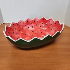 Melamine Watermelon Salad Fruit Serving Bowl, 12" X 09”New