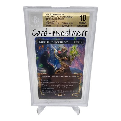 BGS 10 PRISTINE Bloomburrow Camellia, the Seedmiser Raised Foil