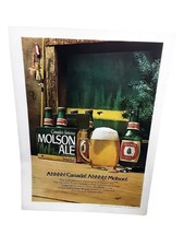 1976 Molson Ale Vintage Print Ad Canada Beer Bar Pub Wall Art