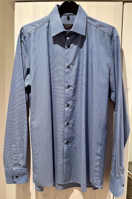 Eterna Herren-Businesshemd, blau, Gr. 40