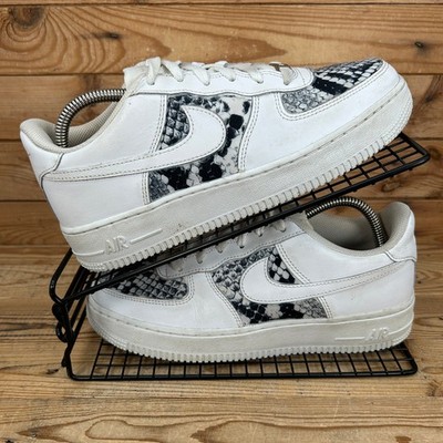 Nike Turnschuhe Damengröße UK 6 Air Force 1 niedrig weiß Schlangenmuster individuelle Schuhe AF