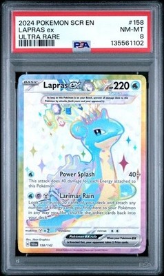 LAPRAS EX #158 PSA 8 • 2024 POKEMON SCR EN-STELLAR CROWN ULTRA