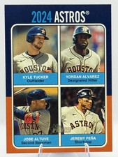 2024 Topps Heritage Jose Altuve Yordan Alvarez Kyle Tucker Pena Team Quads