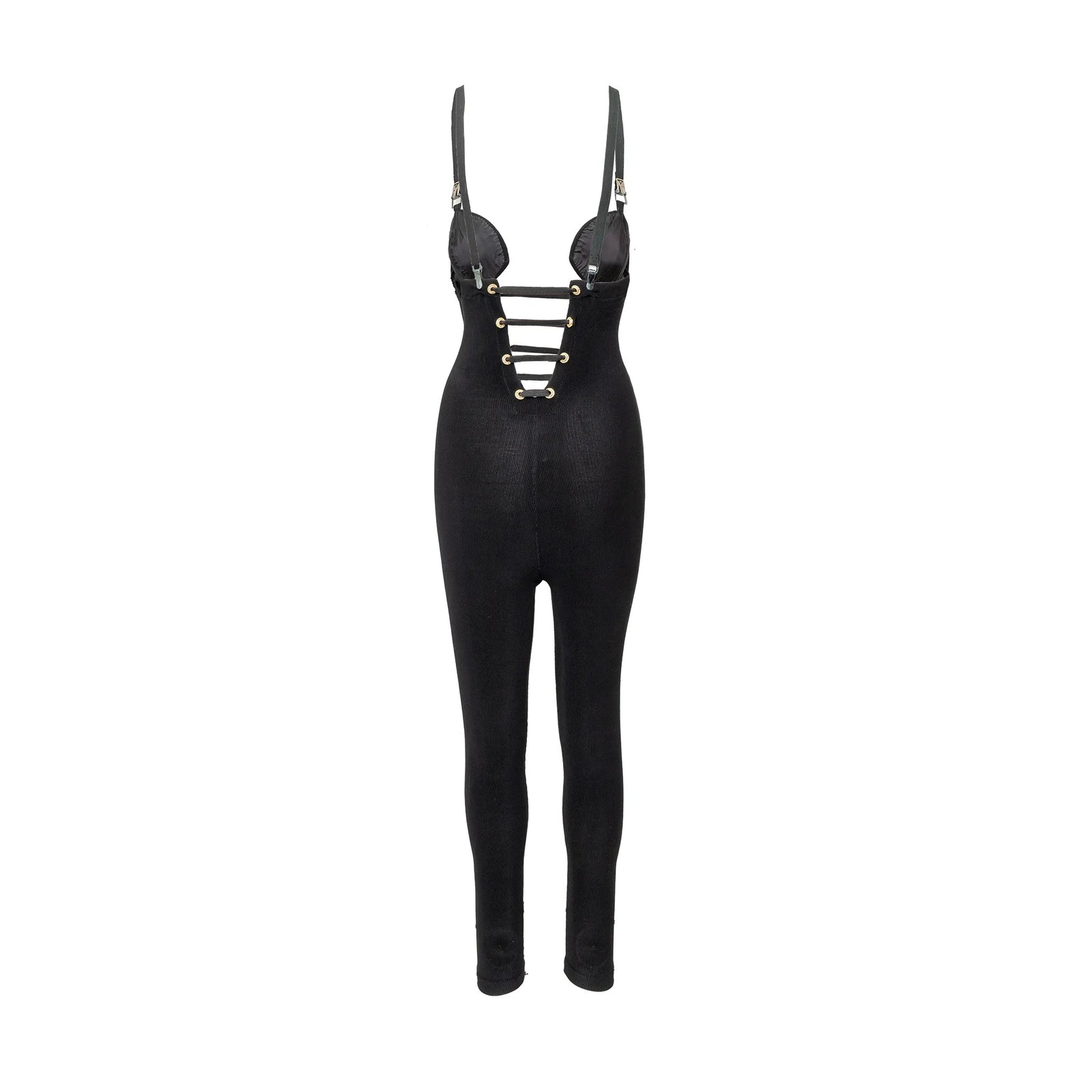 Atelier Versace Bustier Jumpsuit - 90s Female Black M image 3