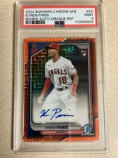 2024 Bowman Chrome Mega Kyren Paris Auto /25 PSA Mint 9 #KP Angels