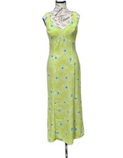 Vtg Rampage Maxi Dress Juniors 5 Sun Flower Babydoll 90s Y2K Retro Hoco Prom