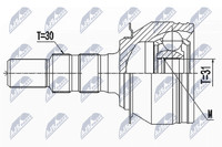 NTY Gelenksatz Antriebswelle NPZ-DW-032 FüR Chevrolet Orlando J309