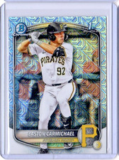 2025 Bowman Chrome Draft Mega Easton Carmichael 1st RC Mojo Refractor SP Pirates