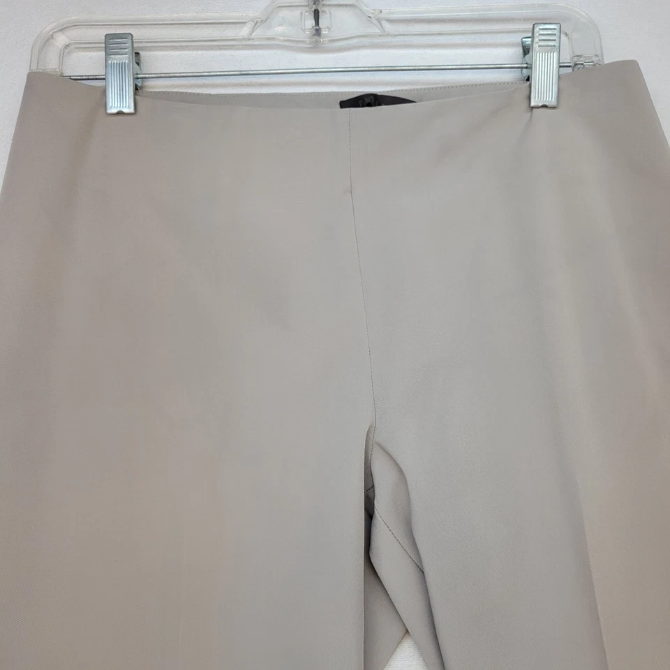 Peserico Pants Womens EU 46 US 10 Taupe Gabardine Trouser Cotton Italy Luxury - Image 2 of 4