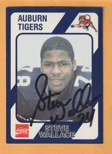 Steve Wallace Auburn Tigers AUTO Signed 1989 Card San Francisco 49ers